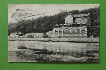 Ansichtskarte AK Mülheim Ruhr 1907 Kahlenberg Restaurant Gasthaus Straßenbahn Bahnhof Architektur Ortsansicht NRW